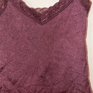 Bebe PS lace trim cami and panty set